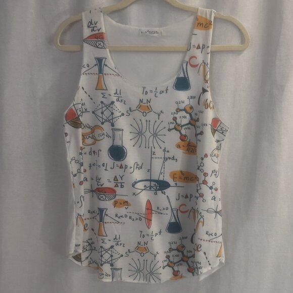 L.A. Soul Size *Small Tank Top White with Science Print - Picture 1 of 11